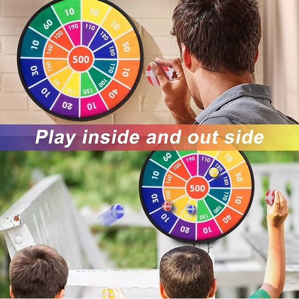 Syenll Dart Board For Kids, Dart Board Set With 16 Balls, 28.7 Inch
